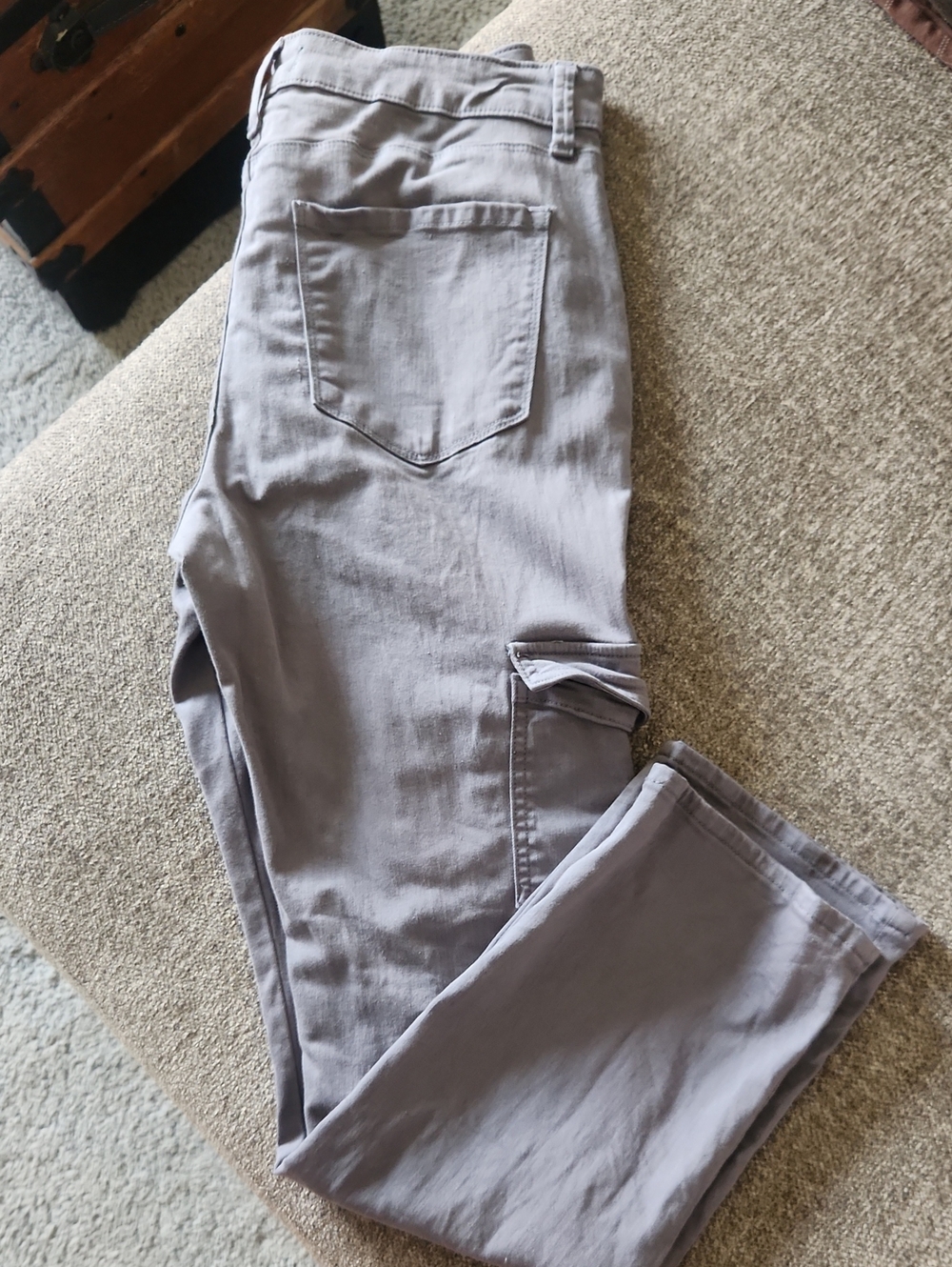 Studio Blue Straight Leg Women's Pants in Light Gray Size 8